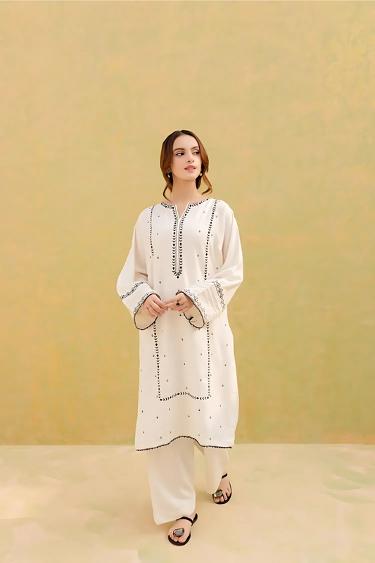 Restock in two days order now-2PC Embroidered Dress